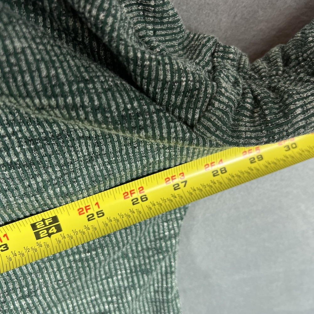BLOOMCHIC Plus Size US 22-24 Heather Green Ribbed Knit Boat Neck 3/4 Sleeve Top - Picture 4 of 6